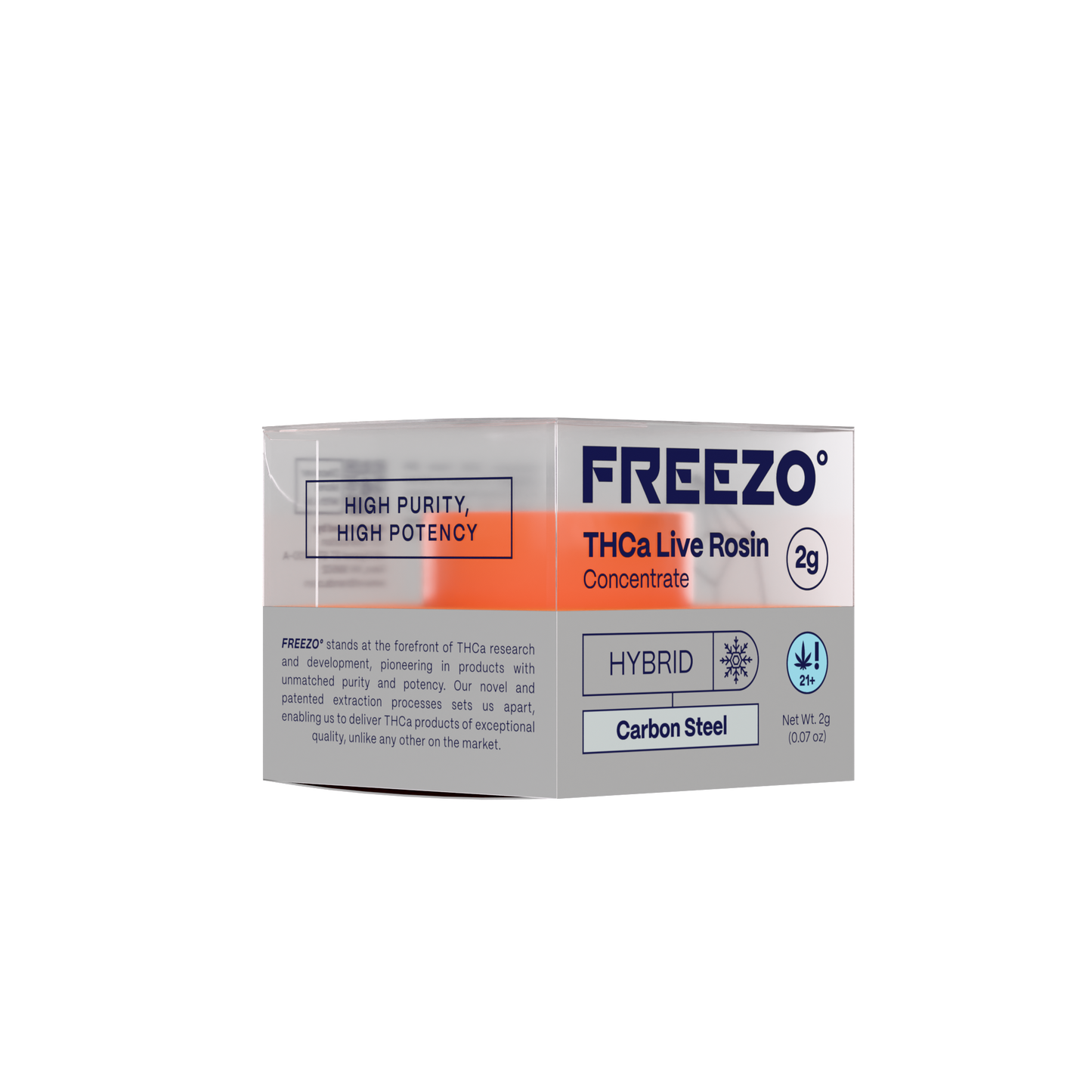 Freezo THCa Live Rosin Concentrate 2G - Carbon Steel