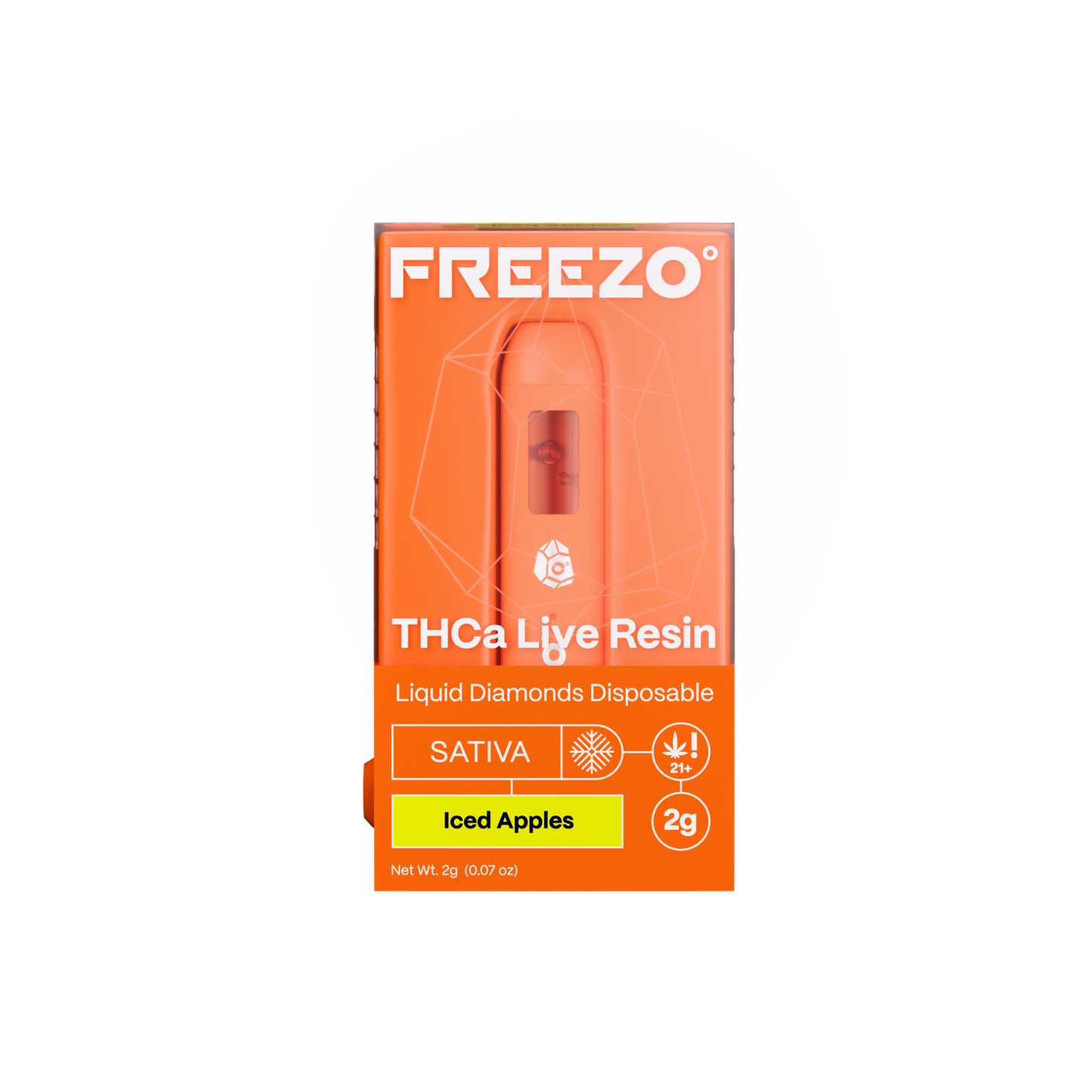 Freezo THCa Live Resin Disposable 2G (5ct) - Iced Apples