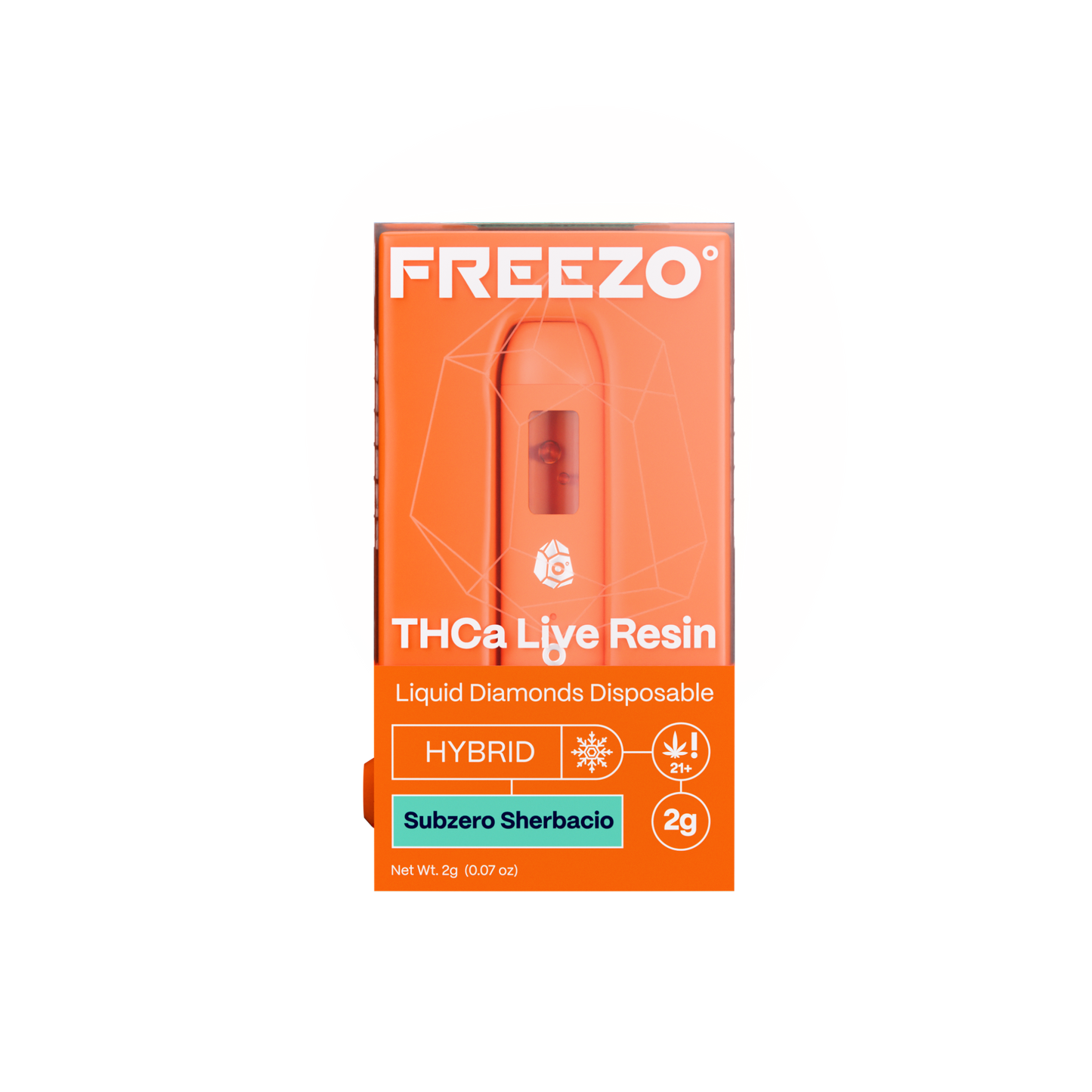 Freezo THCa Live Resin Disposable 2G (5ct) - Subzero Sherbacio