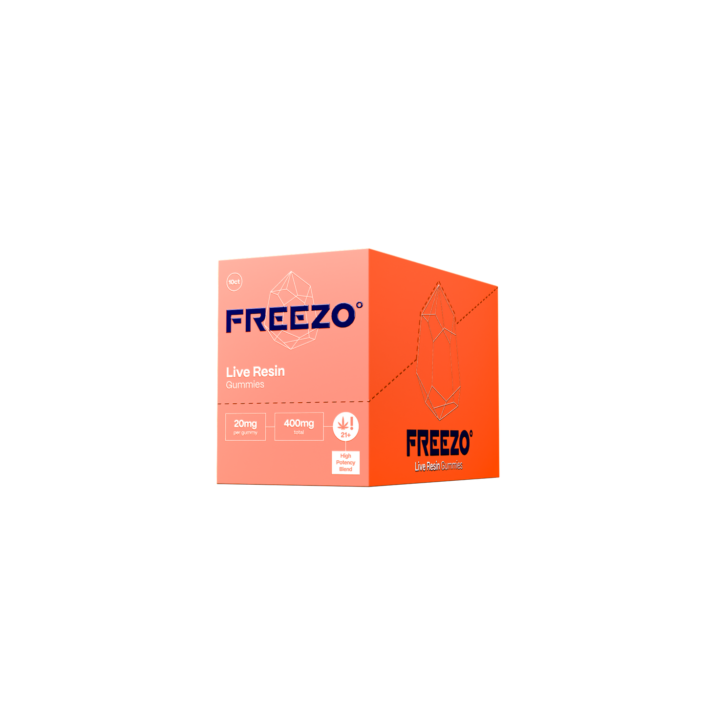 Freezo Live Resin Gummies 400mg (20ct) - Grape Glacier