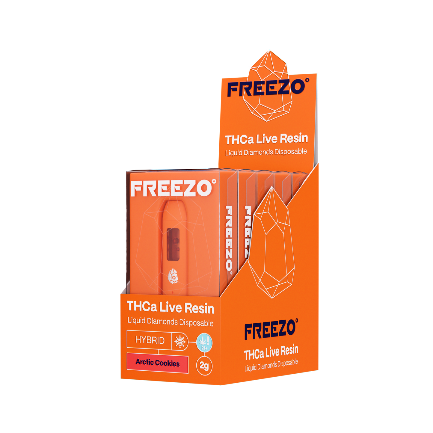 Freezo THCa Live Resin Disposable 2G (5ct) - Artic Cookies