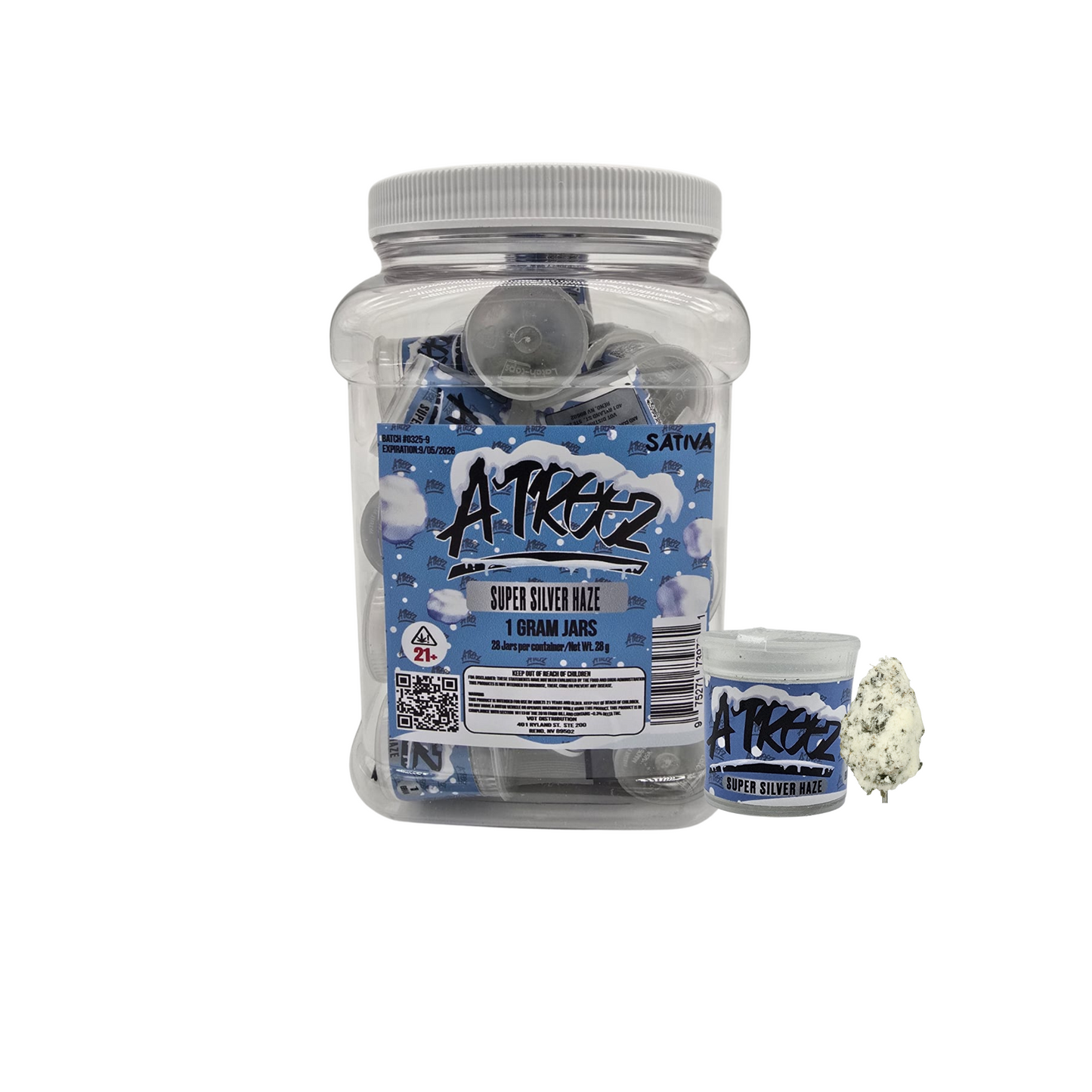 ATreez - 28ct 1 gram Snowballs - Super Silver Haze