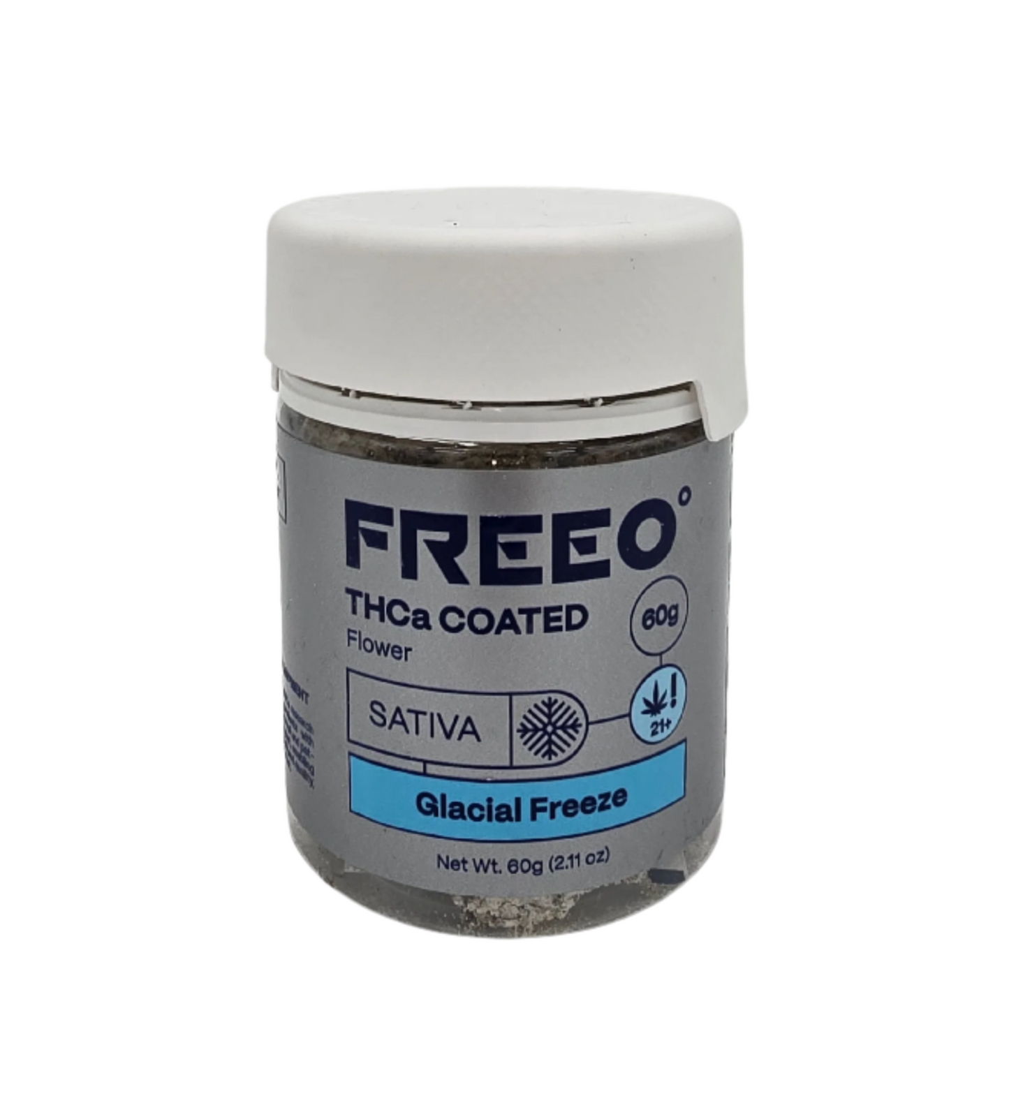 Freezo THCa Coated Flower 60g Jar- Glacial Freeze