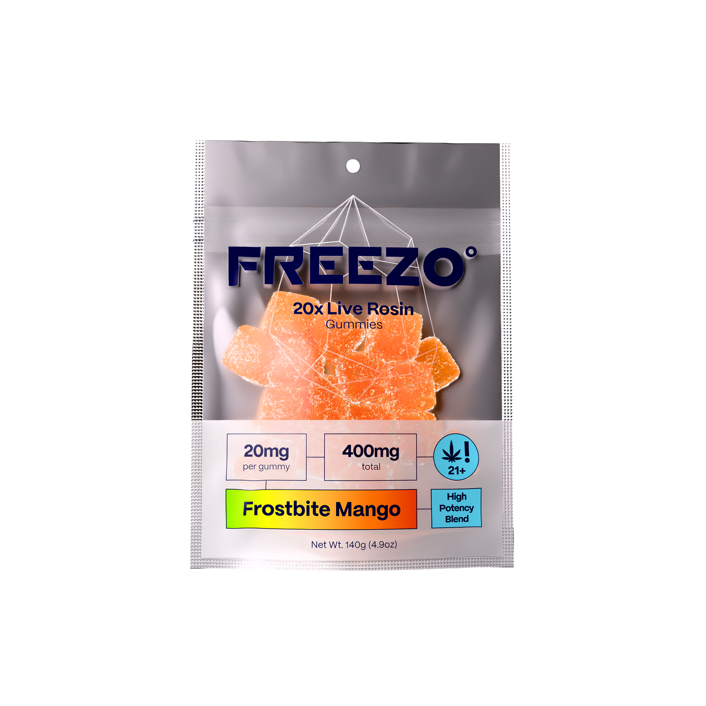 Freezo Live Rosin Gummies 400mg (20ct) - Frostbite Mango (Sativa)