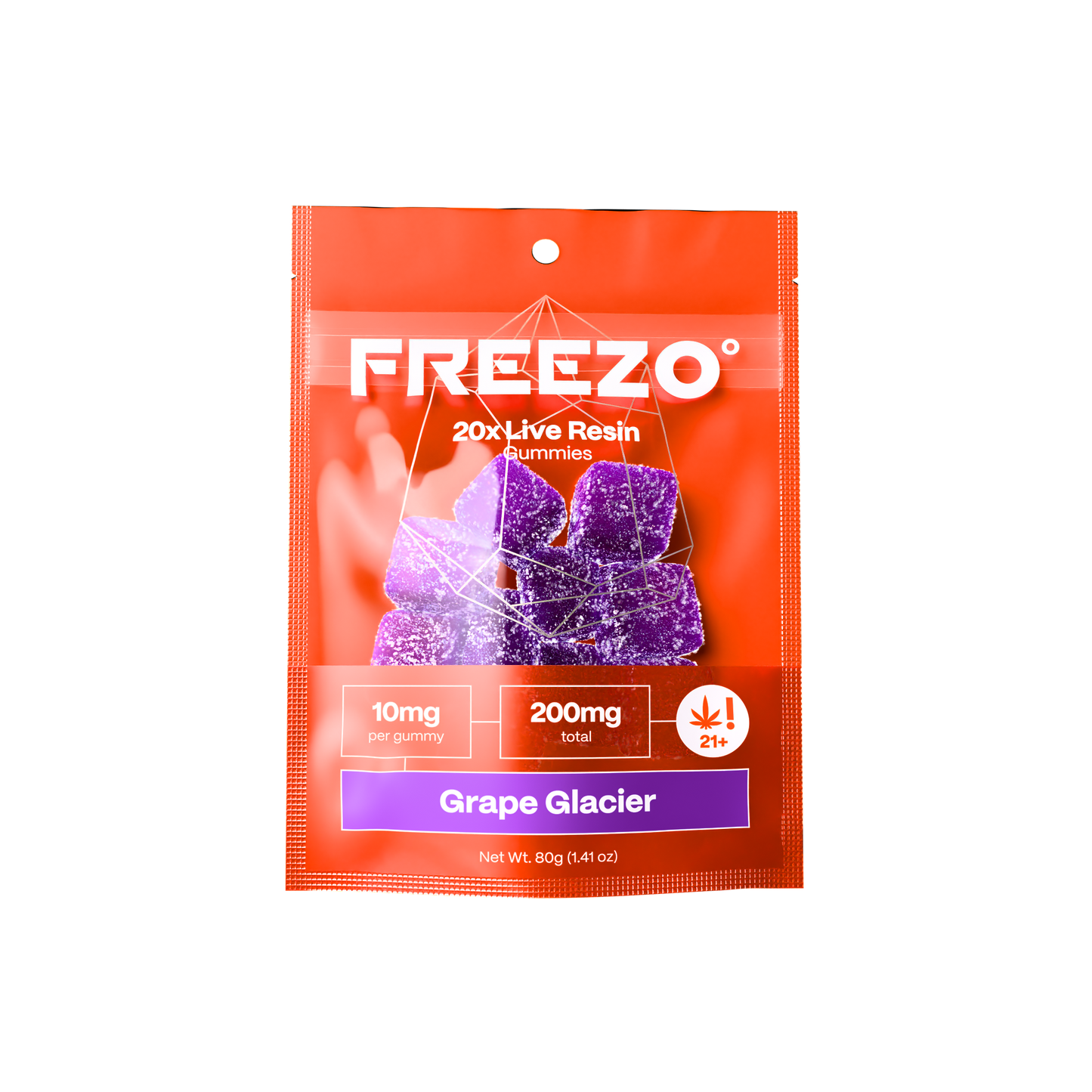 Freezo Live Resin Gummies 200mg (20ct) - Grape Glacier (Indica)