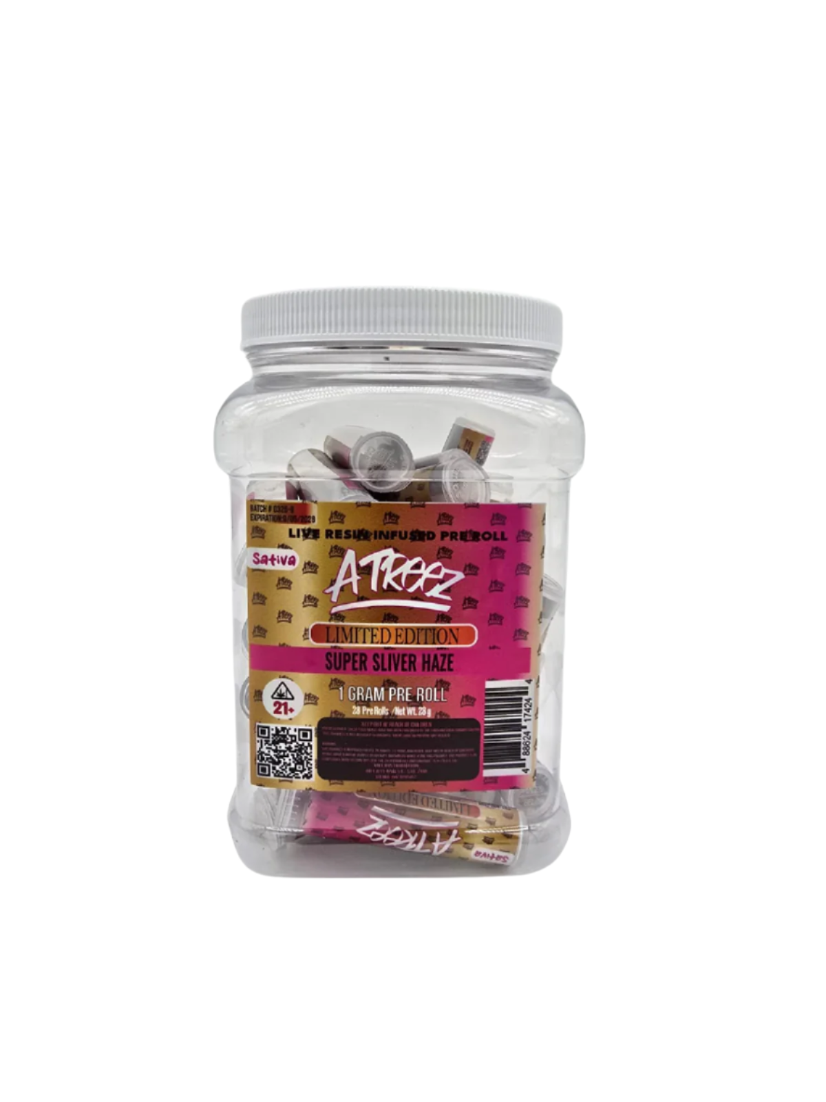 Limited Edition Atreez 1g LIVE Resin Pre Rolls - Super Silver Haze
