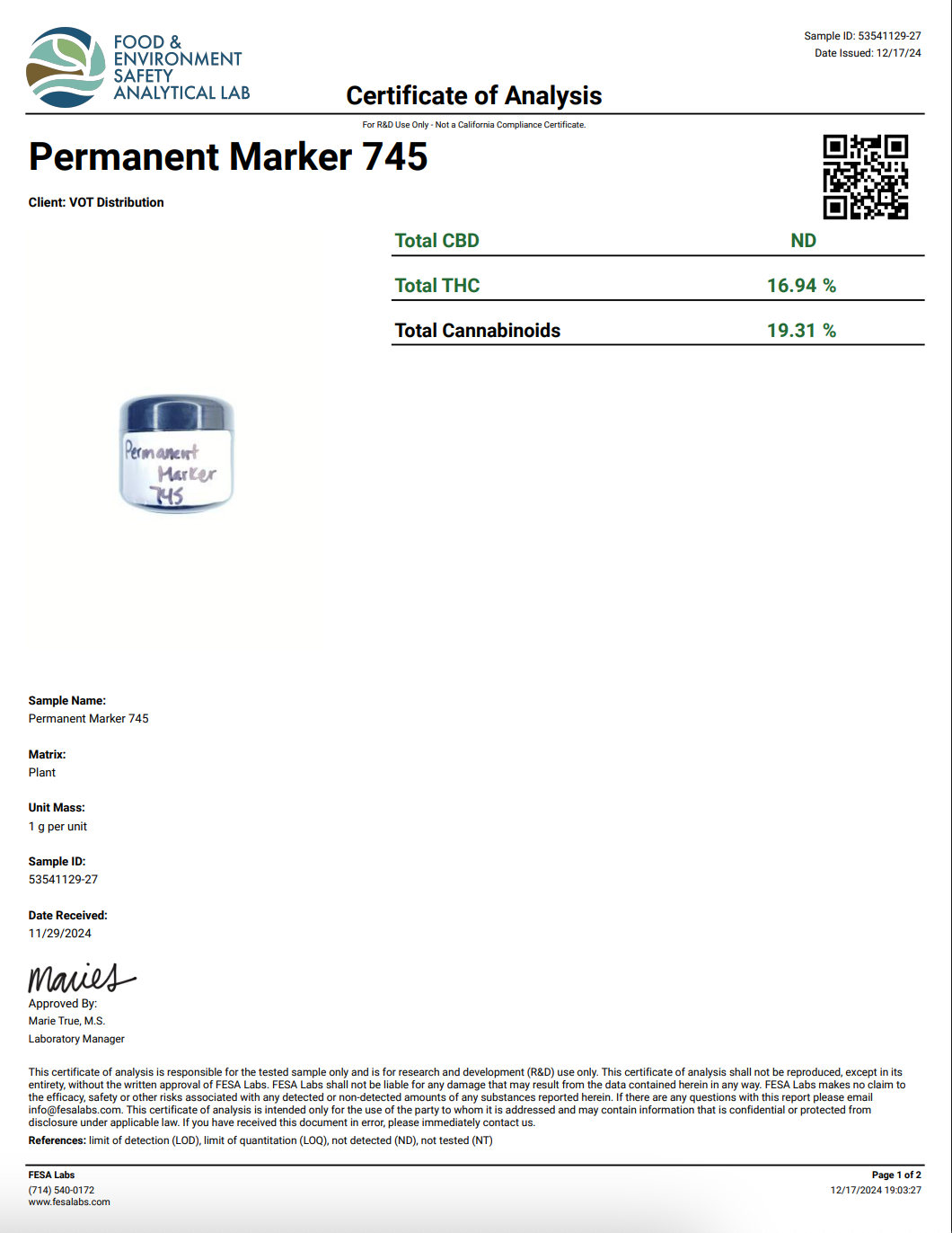 ATreez - 56ct 1 gram THCa Flower - Perm Marker (I)