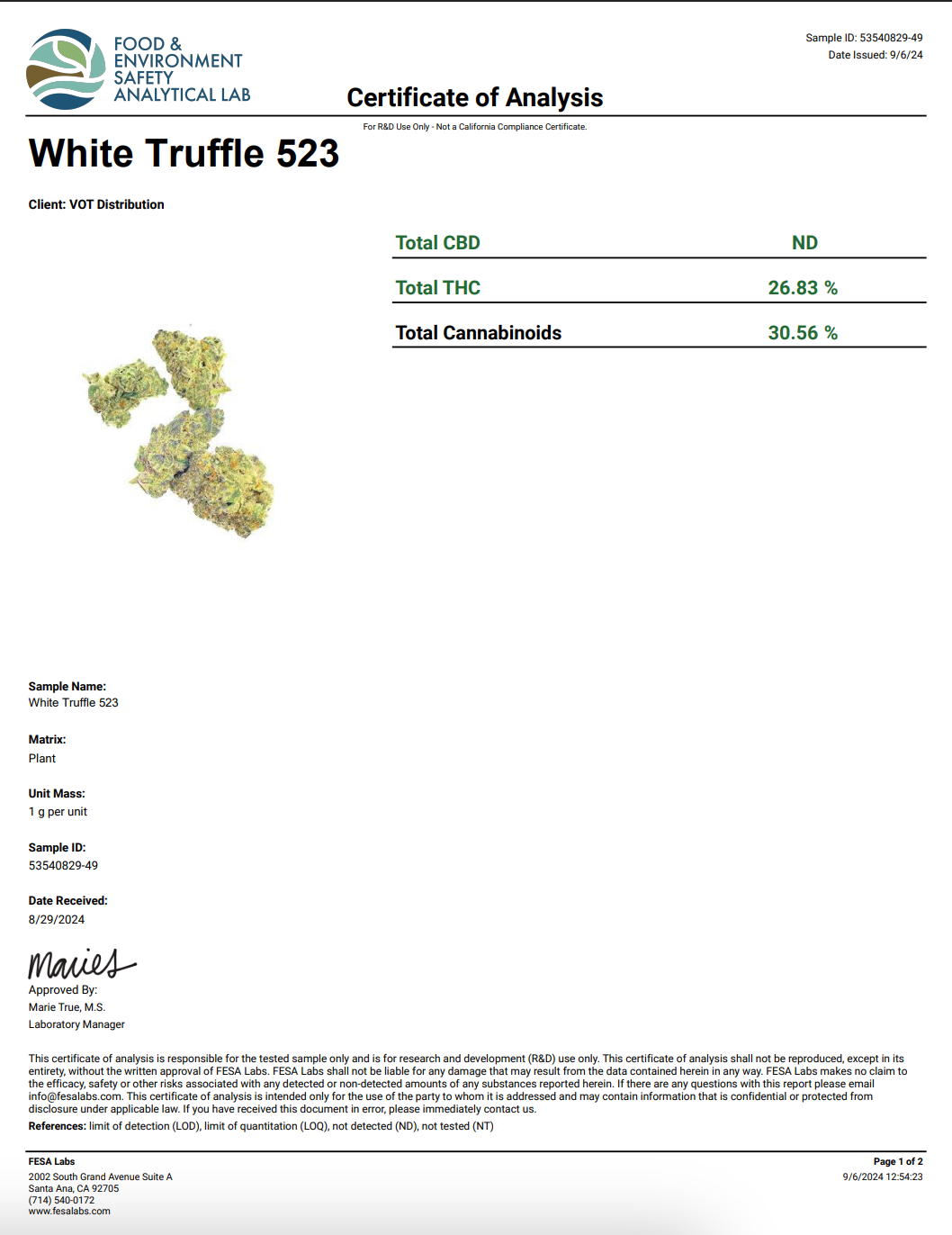ATreez - 56ct 1 gram THCa Flower - White Truffle (H)