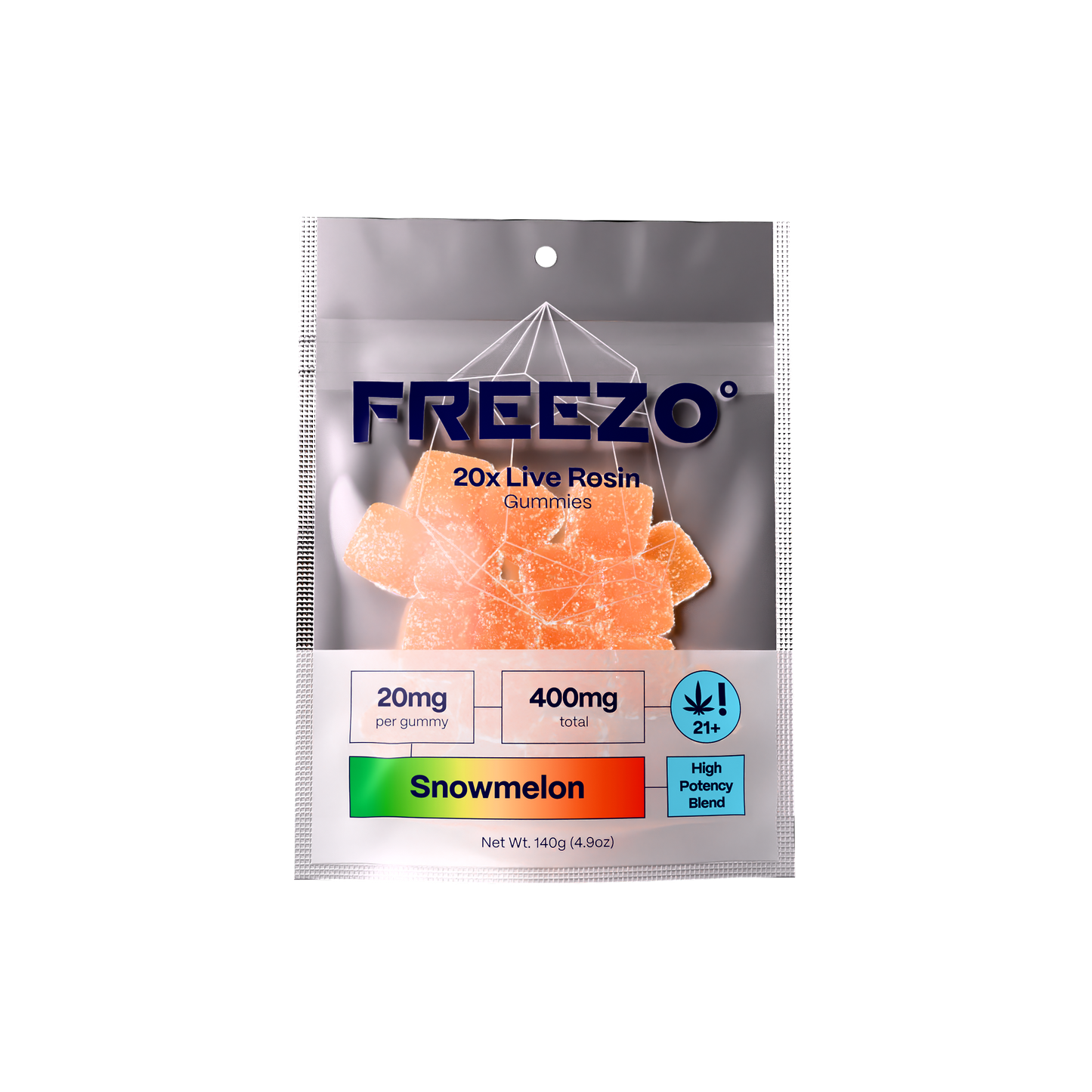 Freezo Live Rosin Gummies 400mg (20ct) - Snowmelon (Indica)