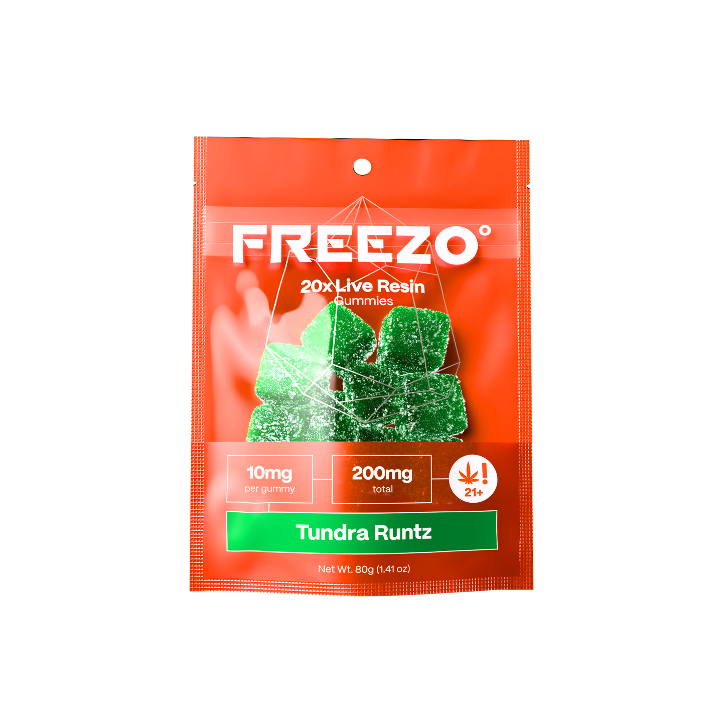 Freezo Live Resin Gummies 200mg (20ct) - Tundra Runtz (Hybrid)