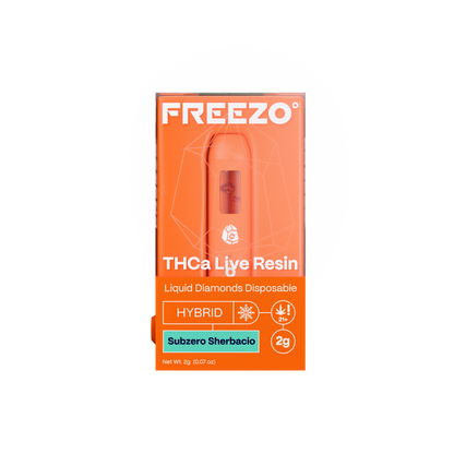 Freezo THCa Live Resin Disposable 2G (5ct) - Subzero Sherbacio
