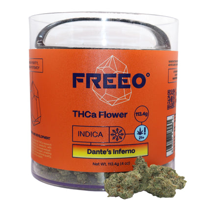 Freezo THCa Flower 112g QP Jars - Dante's Inferno