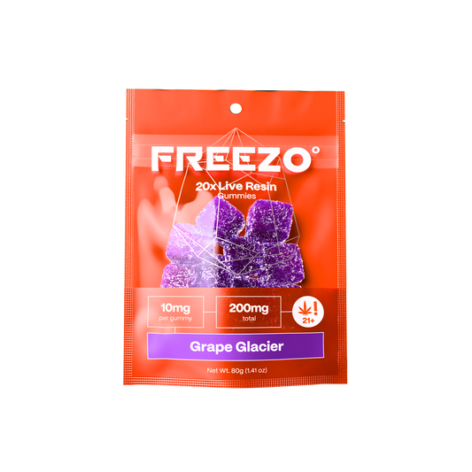 Freezo Live Resin Gummies 200mg (20ct) - Grape Glacier (Indica)