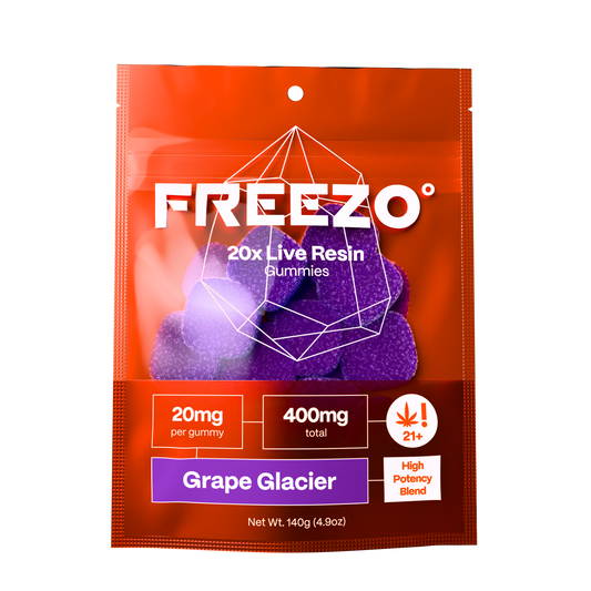 Freezo Live Resin Gummies 400mg (20ct) - Grape Glacier
