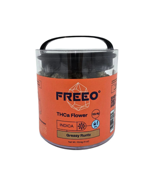 Freezo THCa Flower 112g QP Jars - Greasy Runts