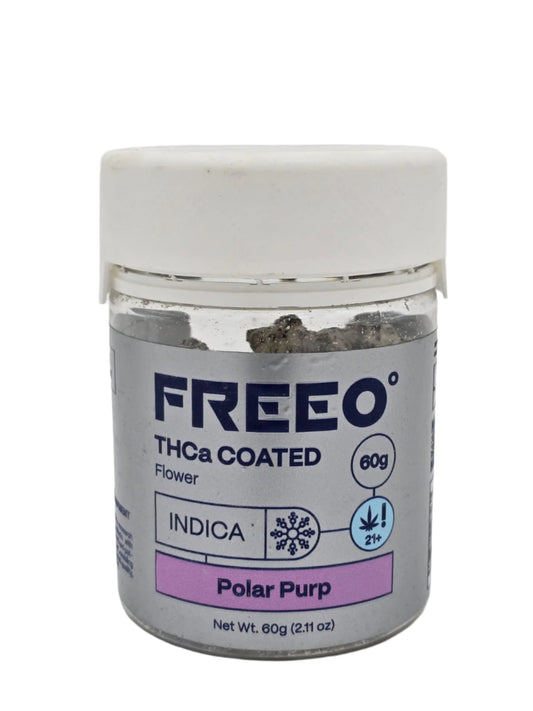 Freezo THCa Coated Flower 60g Jar- Polar Purp