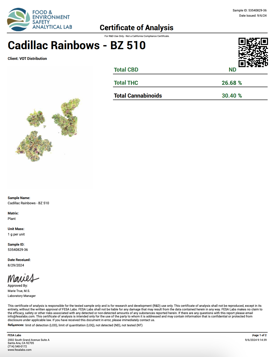 ATreez - 56ct 1 gram THCa Flower - Cadillac Rainbow (I)