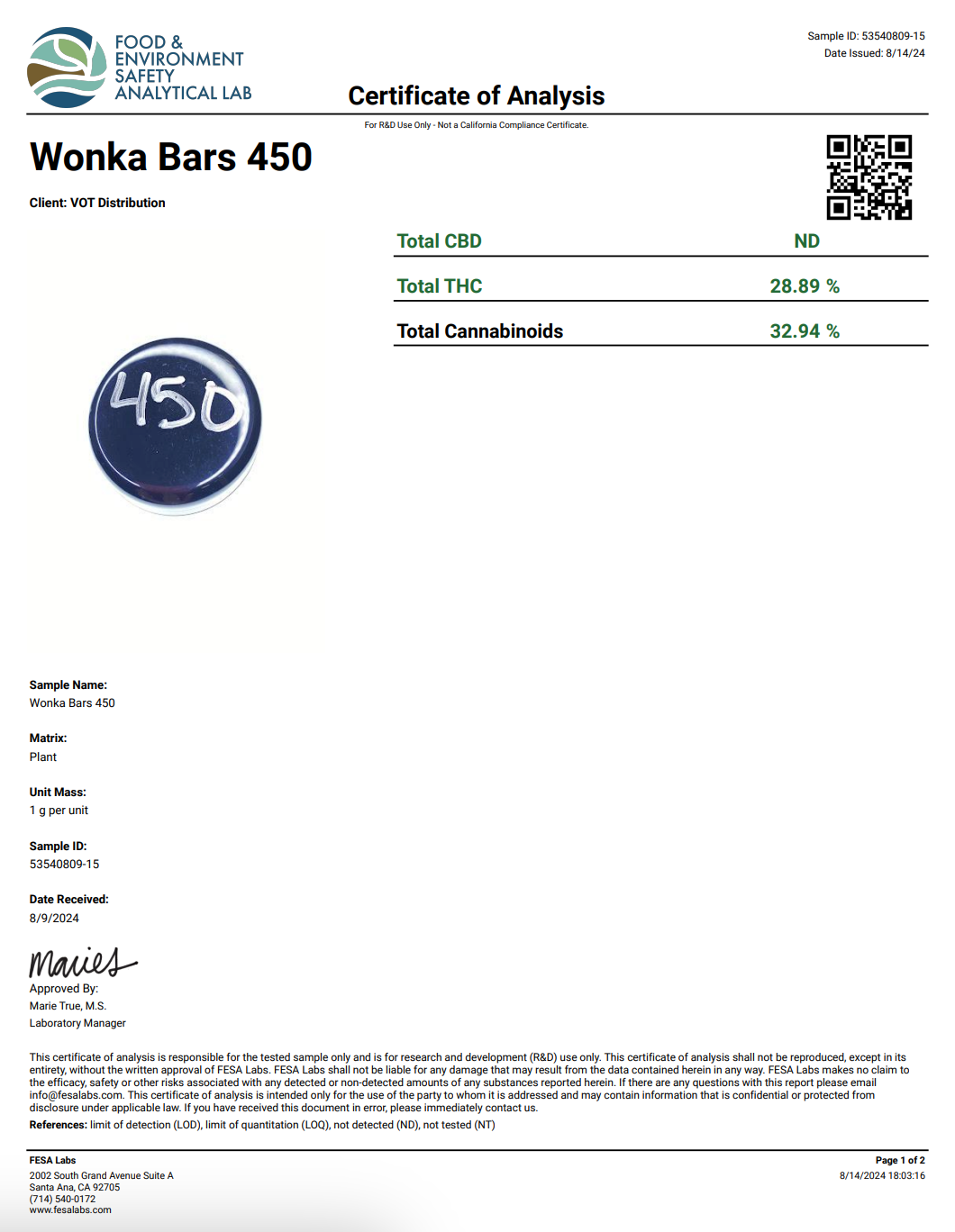 Freezo THCa Flower 112g QP Jars - Wonka Barz