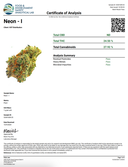 Freezo THCa Flower 16g - Neon