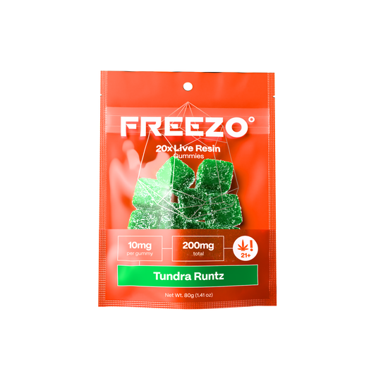 Freezo Live Resin Gummies 200mg (20ct) - Tundra Runtz (Hybrid)