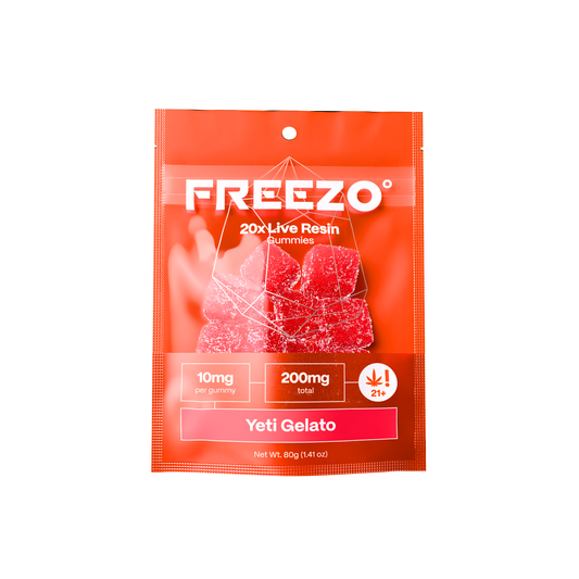 Freezo Live Resin Gummies 200mg (20ct) - Yeti Gelato (Hybrid)